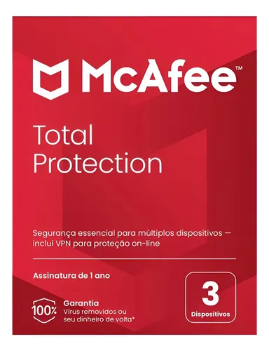 McAfee, Proteção para 3 Dispositivo, 1 Ano